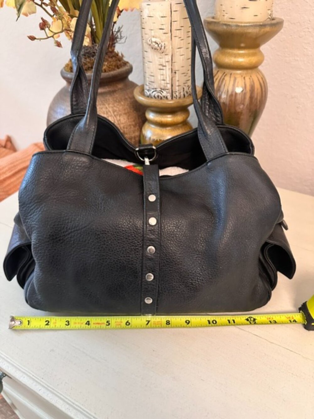 Botkier "Biker Bag" Black Leather with Chrome-EUC - Picture 13 of 14